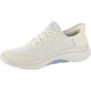 Skechers Women’s Go Walk Arch Fit 2.0 Valencia Hands Free Slip-ins Sneaker(Natural/Light Blue)