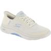 Skechers Women’s Go Walk Arch Fit 2.0 Valencia Hands Free Slip-ins Sneaker(Natural/Light Blue)