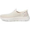 Skechers Women’s Go Walk Flex Sunset Rose Hands Free Slip-ins Sneaker(Off-white)