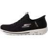 Skechers Women’s Go Walk Travel Milan Hands Free Slip-ins Sneaker(Black/Pink)