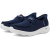 Skechers Women’s Hands Free Slip-ins Go Walk Joy Moc Toe Casual Shoe Sneaker(Navy/Lavender)