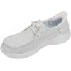 Skechers Women’s Hands Free Slip-ins Go Walk Joy Moc Toe Casual Shoe Sneaker(White-silver)
