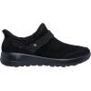 Skechers Women’s Hands Free Slip-ins On-The-go Joy Shootie W/Webbing Belt Ankle Boot(Black/Black)