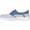 Skechers Women’s Martha Stewart On-The-go Flex Radiant Hands Free Slip-ins Sequin Boat Shoe(Navy)