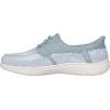 Skechers Women’s Martha Stewart On-The-go Flex Radiant Hands Free Slip-ins Sequin Boat Shoe(Sage)
