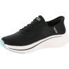Skechers Women’s Max Cushioning Elite 2.0 Vanish Hands Free Slip-ins Sneaker(Black/Blue)