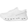 Skechers Women’s Max Cushioning Glide Step Caledonia Hands Free Slip-ins Sneaker(White/Silver)