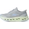 Skechers Women’s Max Cushioning Glide Step Hartford Hands Free Slip-ins Sneaker(Gray/Lime)