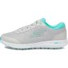 Skechers Women’s Max Fairway 4 Spikeless Golf Shoe(Gray/Turquoise)