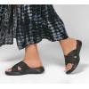 Skechers Women’s On-The-go 600-Glistening Metallic Mesh Slide Sandal(Black/Black)