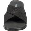 Skechers Women’s On-The-go 600-Glistening Metallic Mesh Slide Sandal(Black/Black)