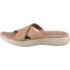 Skechers Women’s On-The-go 600-Glistening Metallic Mesh Slide Sandal(Rosegold)