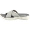 Skechers Women’s On-The-go 600-Glistening Metallic Mesh Slide Sandal(Silver)