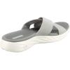 Skechers Women’s On-The-go 600-Glistening Metallic Mesh Slide Sandal(Silver)