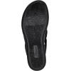 Skechers Women’s Pier-lite-Memory Maker Wedge Sandal(Black/Black)