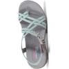 Skechers Women’s Reggae Irie Mon Flip-Flop Sandals(Gray/Aqua)