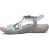 Skechers Women’s Reggae Irie Mon Flip-Flop Sandals(Grey/Aqua)