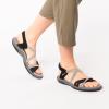 Skechers Women’s Reggae Slim – Takes Two Sandal(Black/Charcoal)