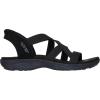 Skechers Women’s Reggae Slim-Stretch Flex Hands Free Slip-ins Sandal(Black/Black)