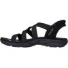 Skechers Women’s Reggae Slim-Stretch Flex Hands Free Slip-ins Sandal(Black/Black)