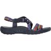 Skechers Women’s Reggae-Sew Me-Boho Woven Strappy Slingback Sandal(Navy Multi)