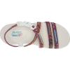Skechers Women’s Reggae-Sew Me-Boho Woven Strappy Slingback Sandal(White Multi)