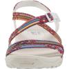 Skechers Women’s Reggae-Sew Me-Boho Woven Strappy Slingback Sandal(White Multi)
