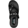 Skechers Women’s Reggae-Trailway Flip-Flop Sandals(Black)