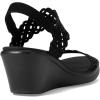 Skechers Women’s Rumble on-Sassy DayZ Wedge Sandal(Black/Black)