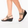 Skechers Women’s Rumble on-Sassy DayZ Wedge Sandal(Taupe)