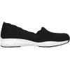 Skechers Women’s Seager – Stat – Scalloped Collar, Engineered Skech-Knit Slip-on – Classic Fit(Black)