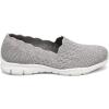 Skechers Women’s Seager – Stat – Scalloped Collar, Engineered Skech-Knit Slip-on – Classic Fit(Charcoal/Grey)