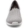 Skechers Women’s Seager – Stat – Scalloped Collar, Engineered Skech-Knit Slip-on – Classic Fit(Gray)