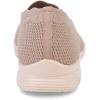 Skechers Women’s Seager – Stat – Scalloped Collar, Engineered Skech-Knit Slip-on – Classic Fit(Taupe)