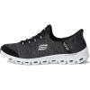 Skechers Women’s Slip-ins: Glide-Step-Peak Slip on Sneakers(Black/White)