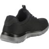 Skechers Women’s Summit – Quick Getaway Sneaker(Black Mesh Charcoal Trim)