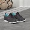 Skechers Women’s Summit – Quick Getaway Sneaker(Black/Light Blue)
