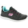 Skechers Women’s Summit – Quick Getaway Sneaker(Black/Light Blue)