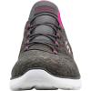 Skechers Women’s Summit – Quick Getaway Sneaker(Charcoal/Hot Pink)