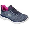 Skechers Women’s Summit – Quick Getaway Sneaker(Navy/Hot Pink)