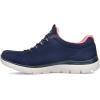 Skechers Women’s Summit – Quick Getaway Sneaker(Navy/Pink)
