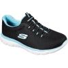 Skechers Women’s Summits Sneaker(Black/Turquoise)