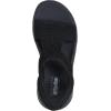 Skechers Women’s T-Strap Sandal Flat(Black/Black)