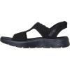 Skechers Women’s T-Strap Sandal Flat(Black/Black)