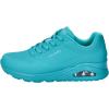 Skechers Women’s Uno – Stand on Air Sneakers(Turquoise Durabuck Mesh)
