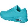 Skechers Women’s Uno – Stand on Air Sneakers(Turquoise Durabuck Mesh)