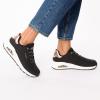 Skechers Women’s Uno-Shimmer Away Wedge Slip-on Fashion Sneakers(Black)