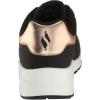 Skechers Women’s Uno-Shimmer Away Wedge Slip-on Fashion Sneakers(Black/White)