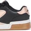 Skechers Women’s Viper Court Classic Sneaker(Black/Rose Gold)