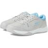 Skechers Women’s Viper Court Smash Athletic Indoor Outdoor Pickleball Shoe | Relaxed Fit Sneaker(Grey/Blue)